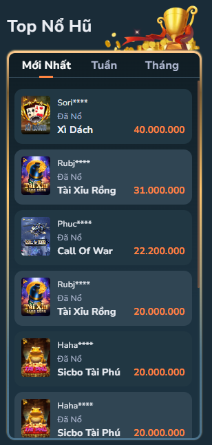 Top nổ hũ